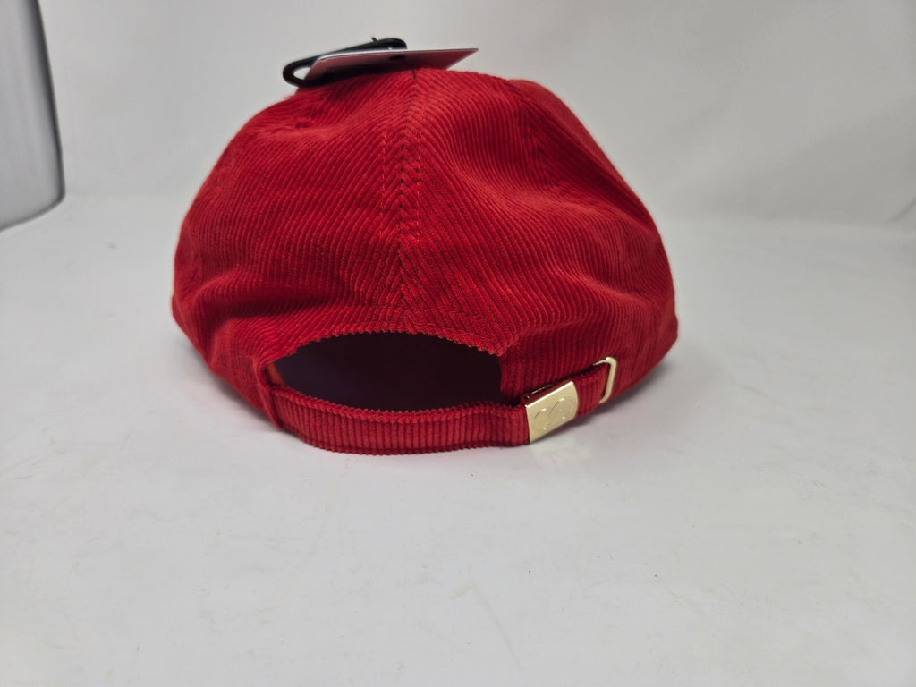 CALIA Red Corduroy women's Baseball Cap with Adjustable Strap