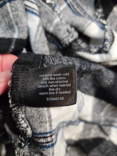 Lane Bryant Black and White Plaid Button-Up Shirt with Chest Pockets XL