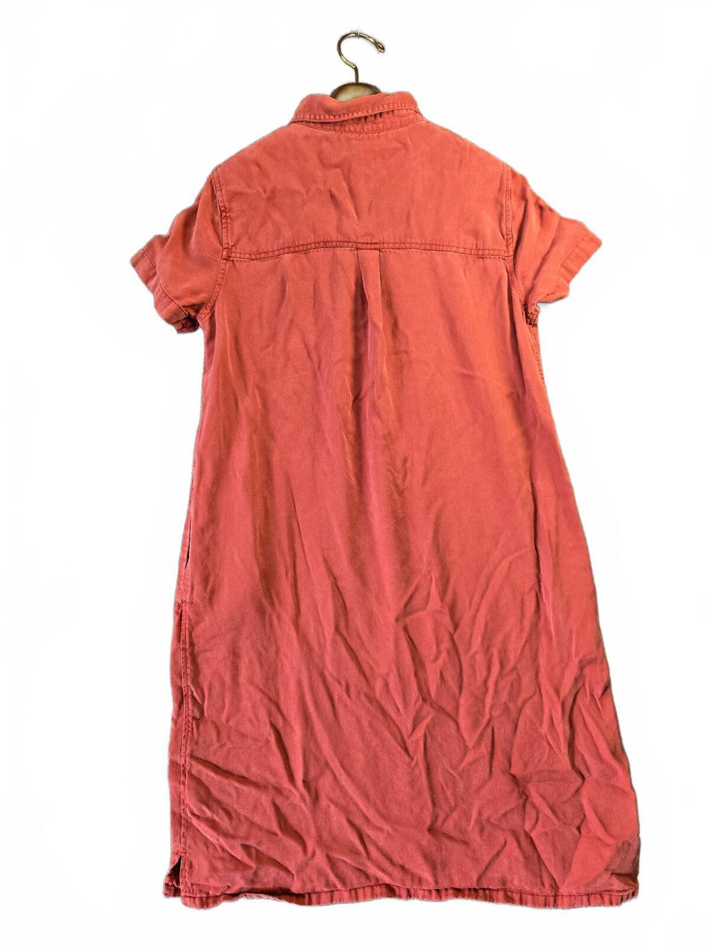 GAP Women's Casual Polo Shirt Dress in Rust Orange, Size Medium