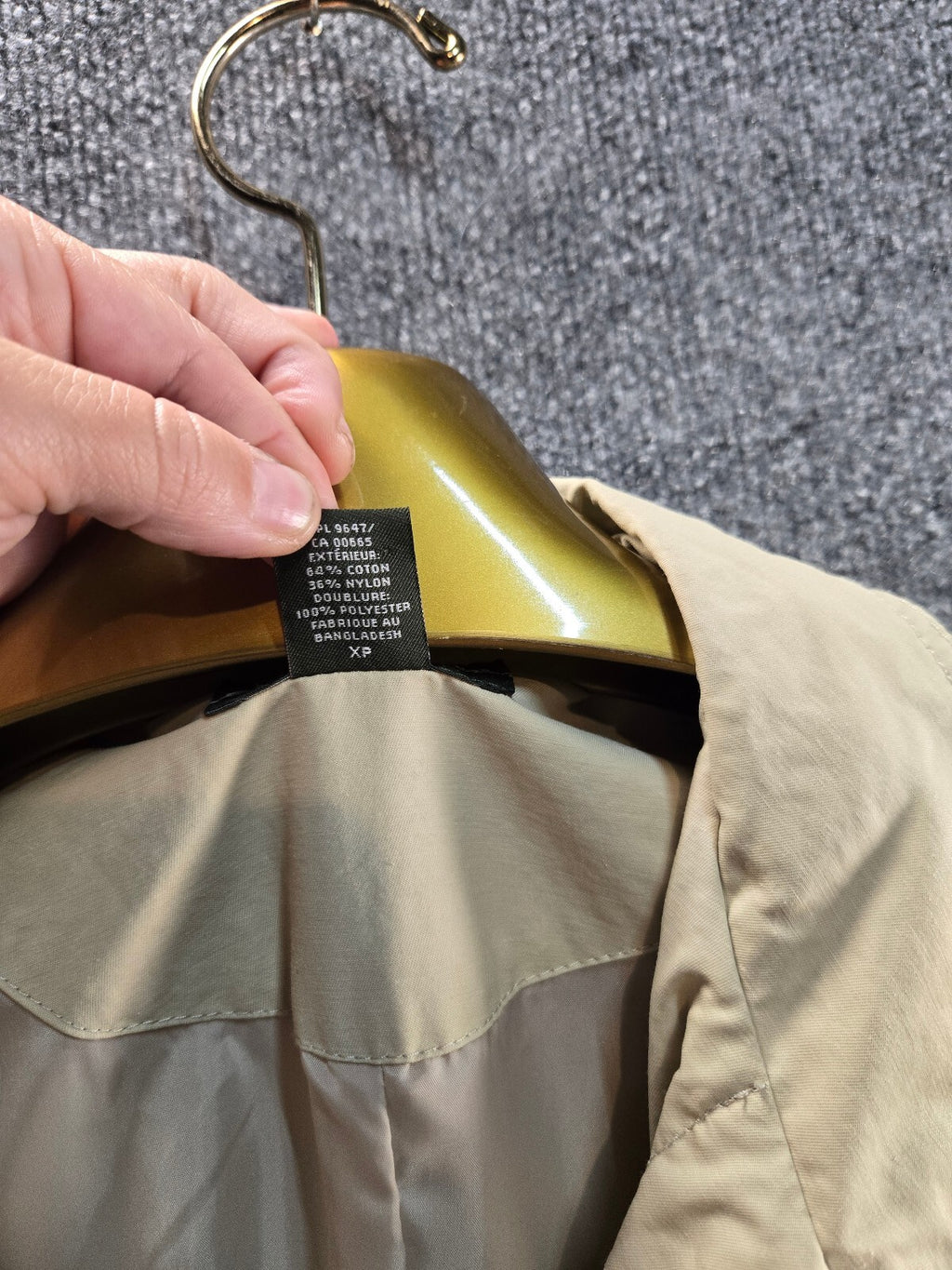 Eddie Bauer Women's Tan Trench Coat Mac Jacket Light Tan Size XS Cotton Blend
