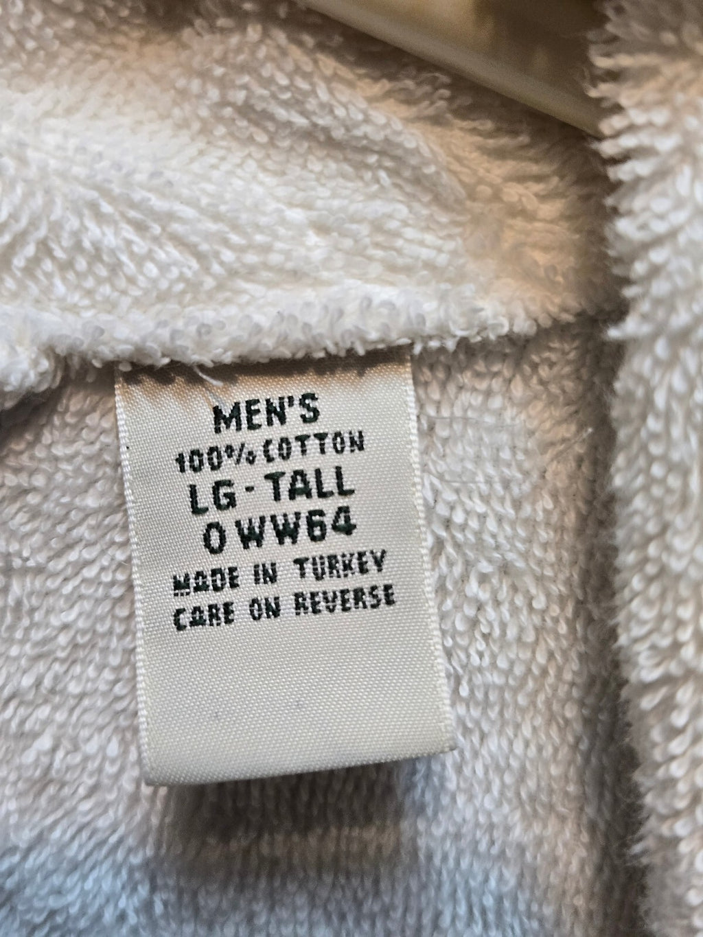 L.L. Bean Vintage White Heavyweight Toweling Bath Robe Shawl Collar Cozy GUC