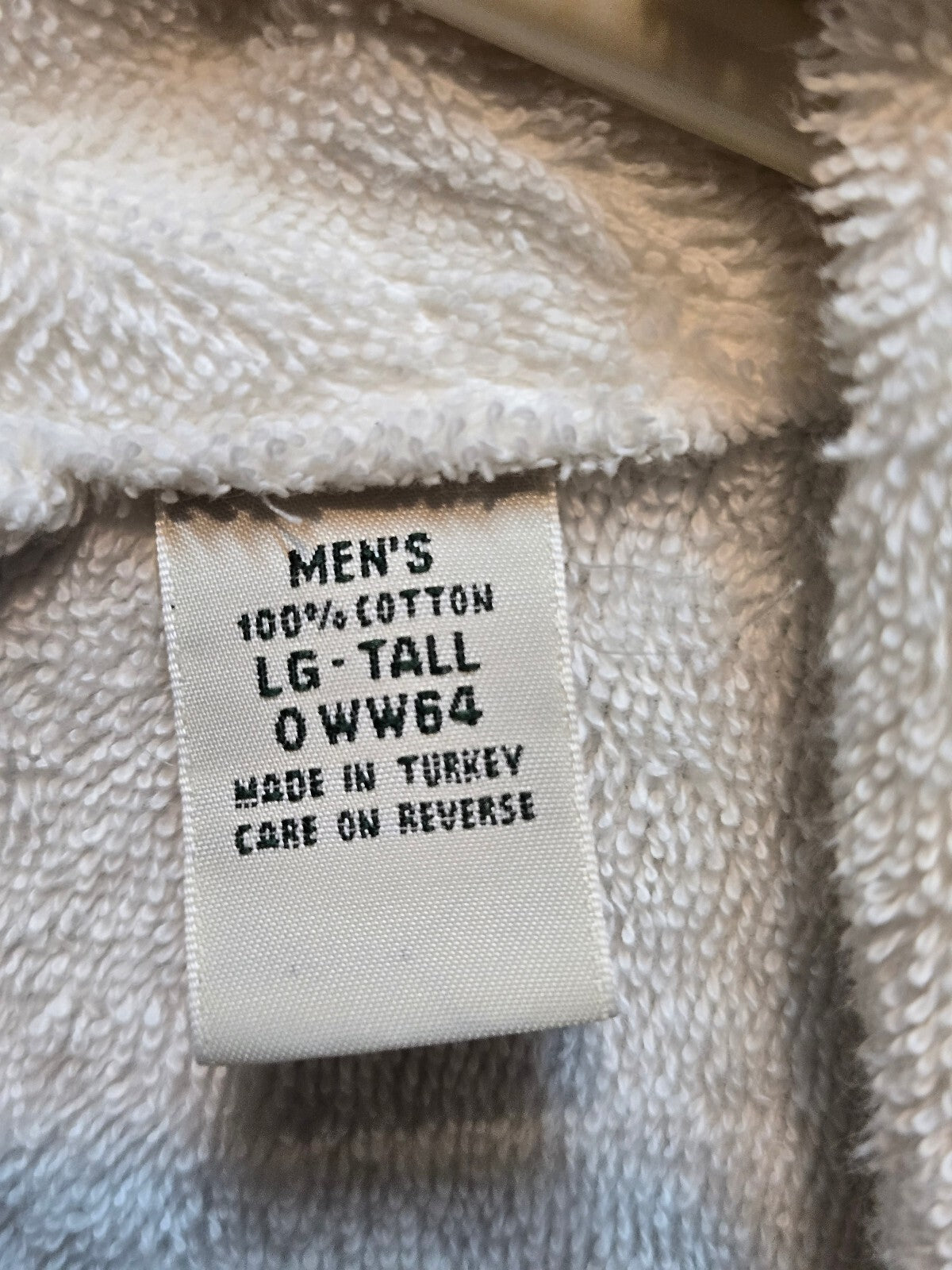 L.L. Bean Vintage White Heavyweight Toweling Bath Robe Shawl Collar Cozy GUC
