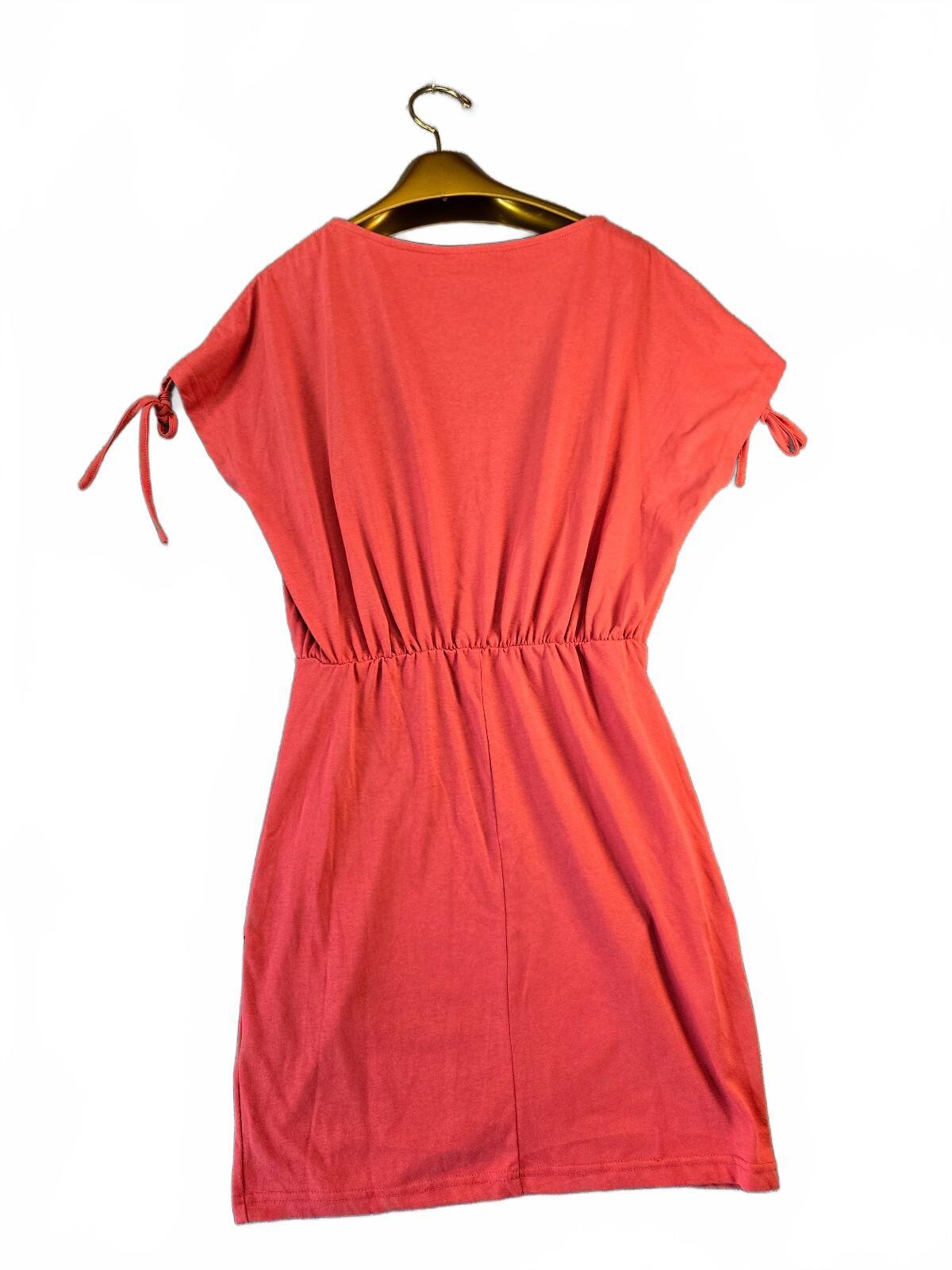 NWT Dokotoo Women's Coral Arm Tie Elastic Waist Casual Dress Small