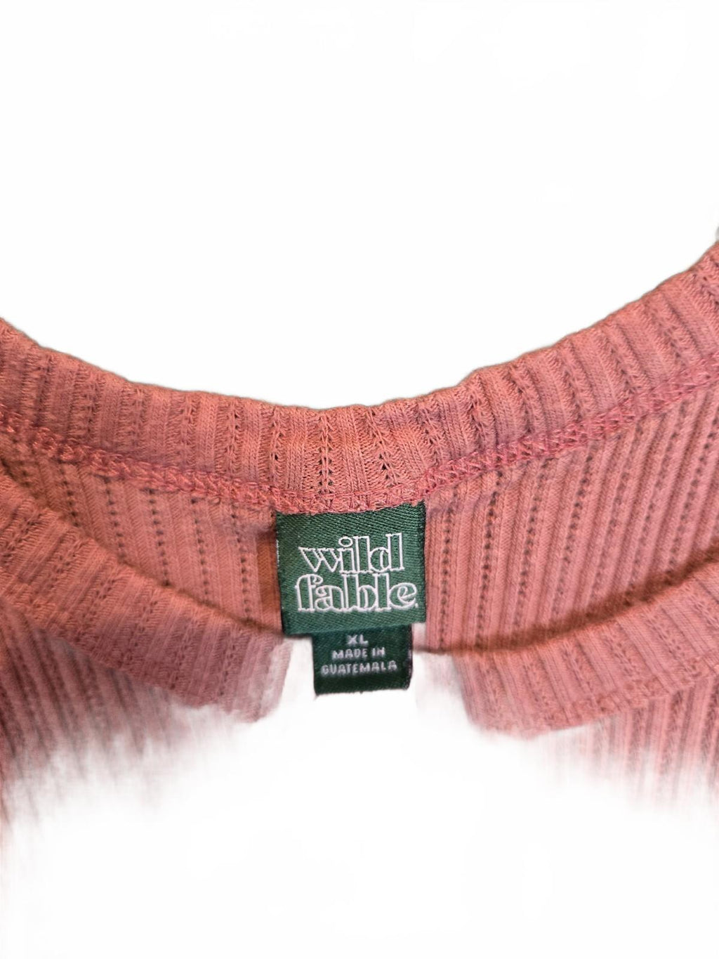 Rust Pink Ribbed Tank Top