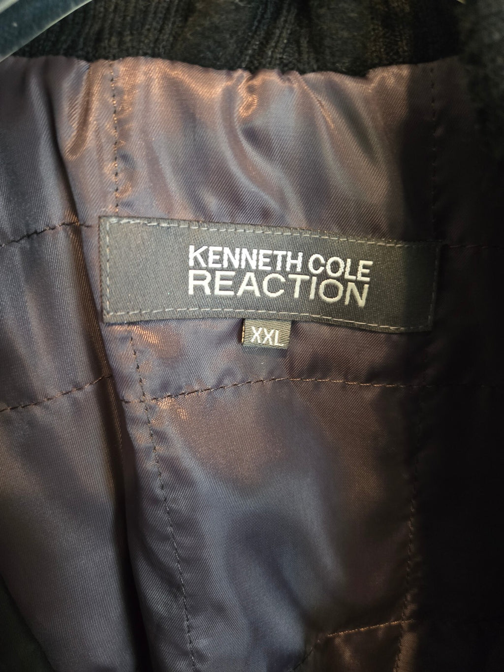 Kenneth Cole New York Mens Wool Blend Car Coat Zip Bib Jacket Black NWT XXL