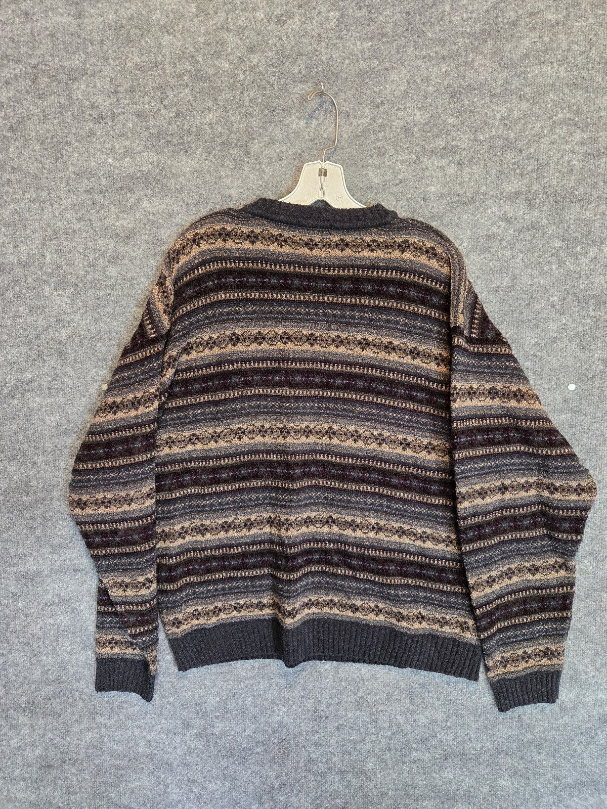 Vintage 90s Dockers Geometric Knit Crewneck Sweater Mens Med Fair Isle