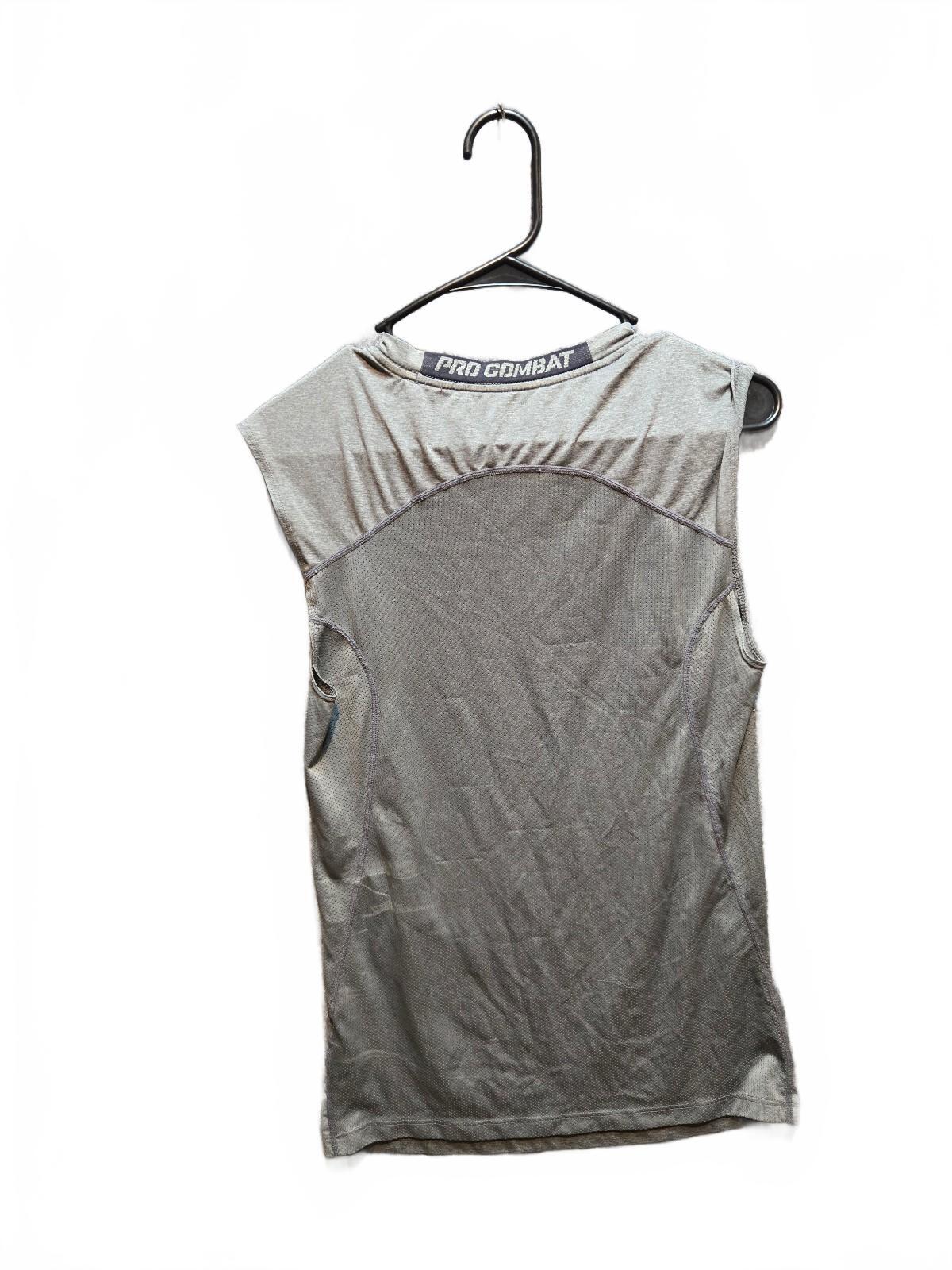 Nike Pro Combat Boys Sleeveless Compression Shirt Youth Gray Dri-Fit Tank l