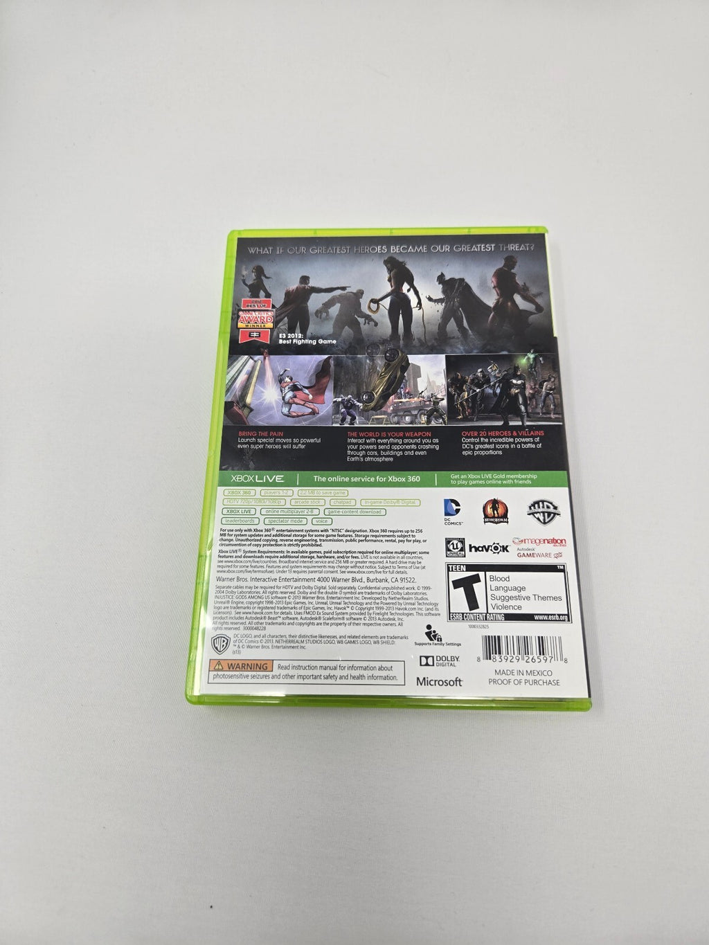Injustice: Gods Among Us (Xbox 360, 2013) Standard Edition CIB