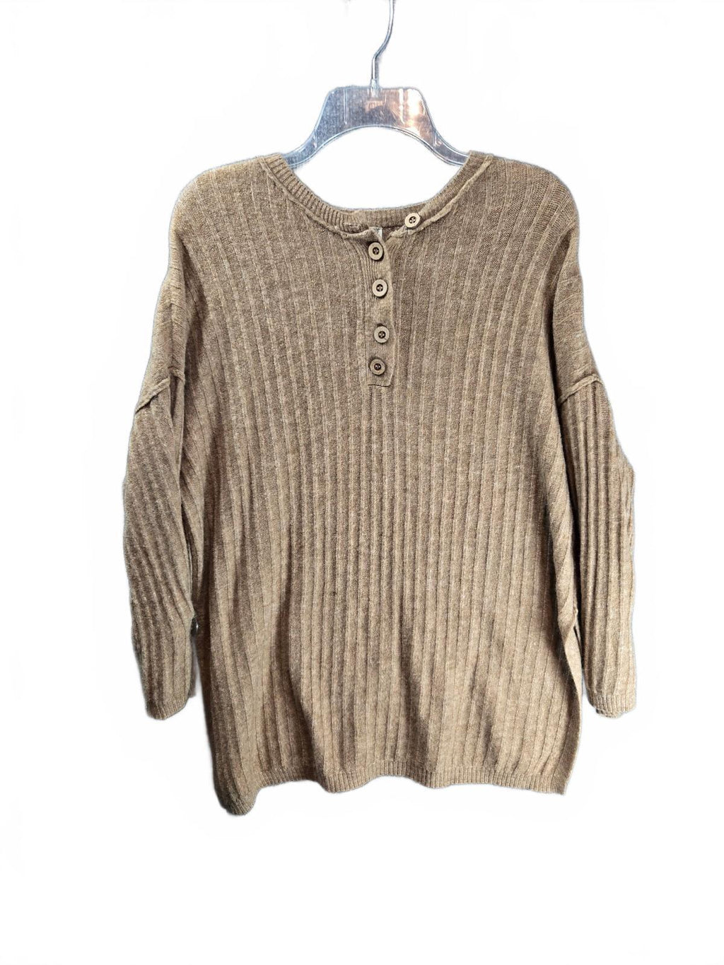 Intimately Free People Around The Clock Ribbed Knit Button Cuff Tunic XS