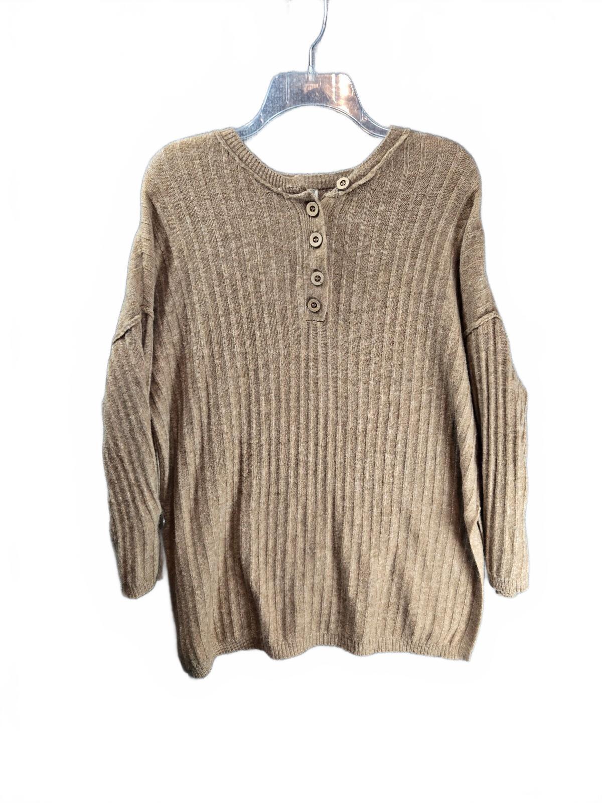 Intimately Free People Around The Clock Ribbed Knit Button Cuff Tunic XS