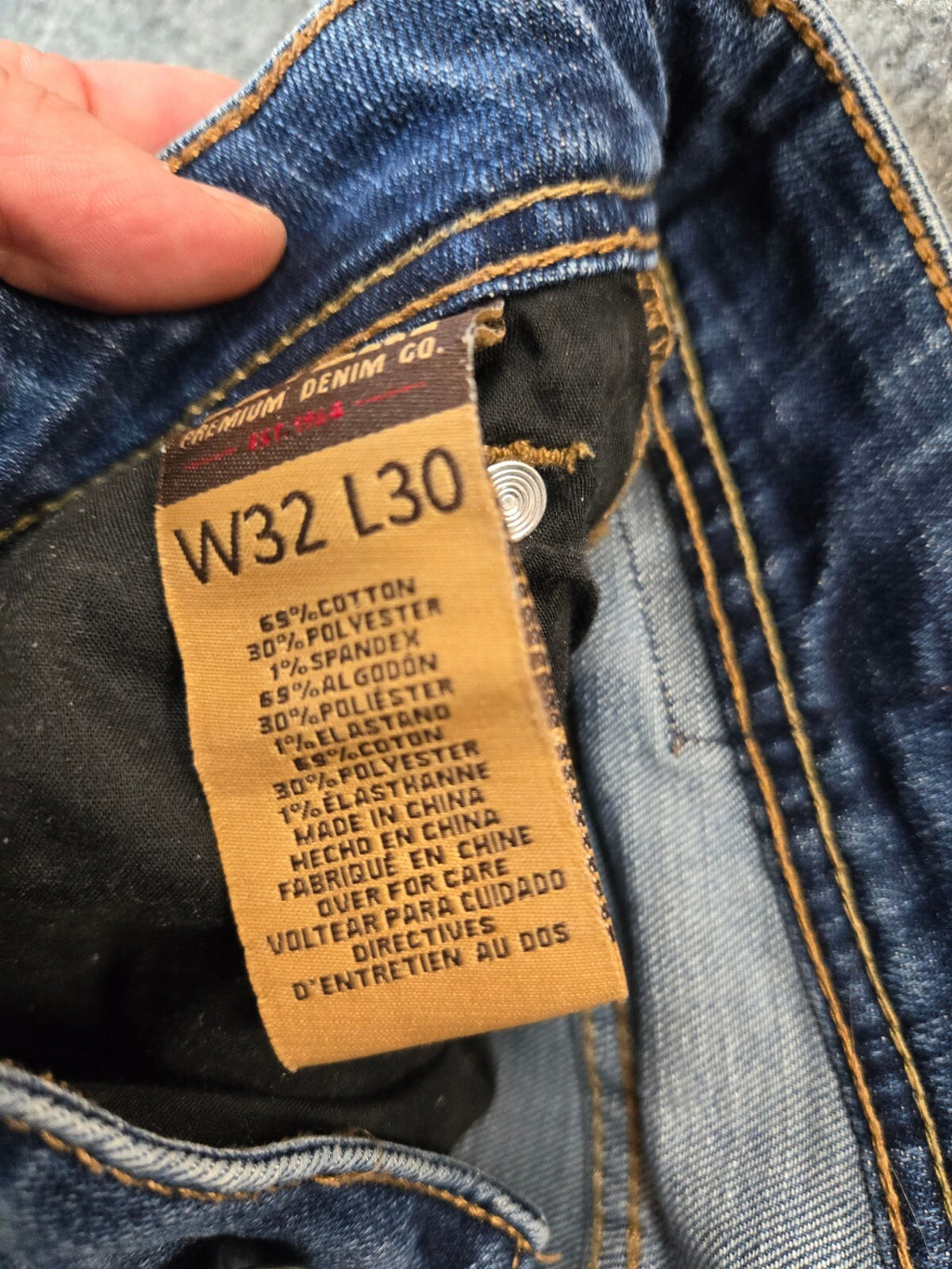 Seven7 Men's Slim Straight Jeans W32 L30 Blue Stretch Premium Denim