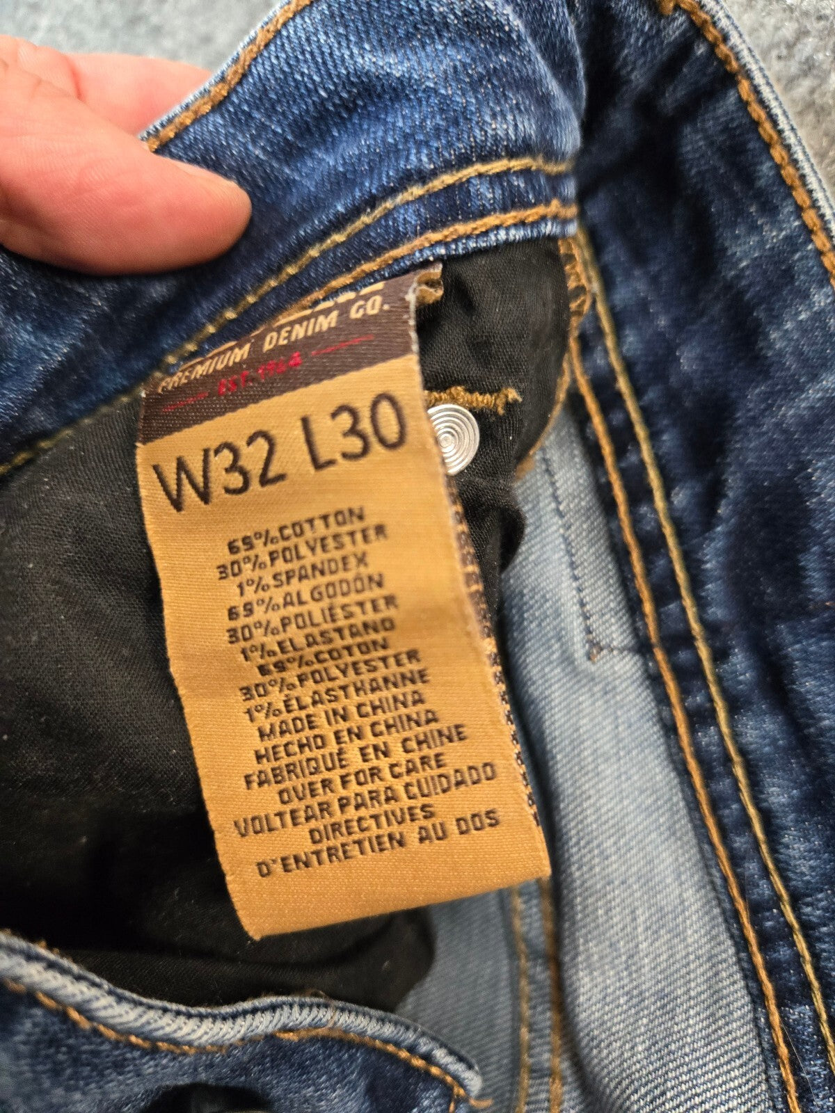 Seven7 Men's Slim Straight Jeans W32 L30 Blue Stretch Premium Denim