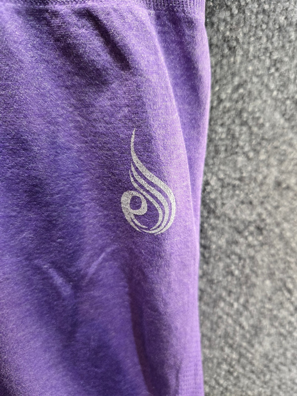 Purple High Waist Leggings with Mesh Detail