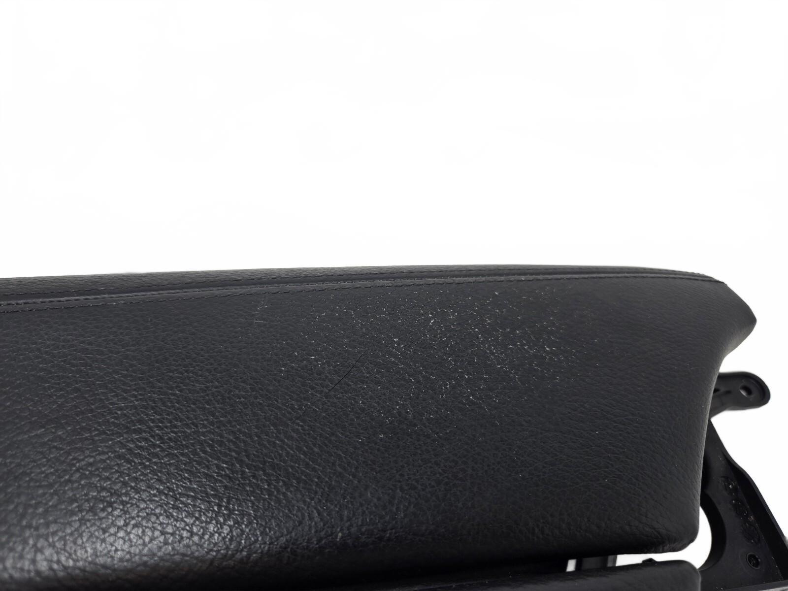 black leather front center console armrest lid for a 2011-2016 BMW 5-Series