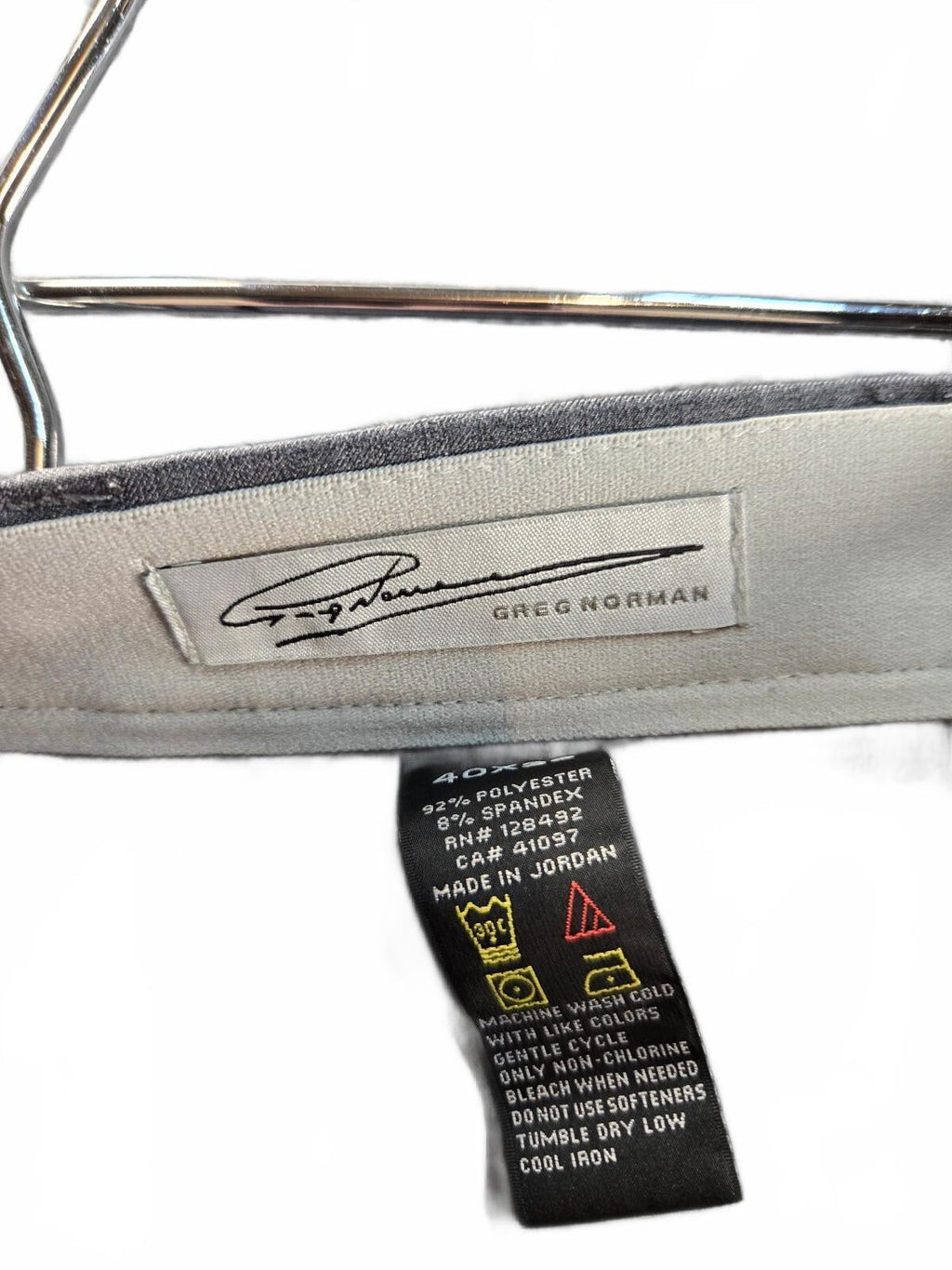 Greg Norman Performance Stretch Golf Pants Flat Front Charcoal Grey Men’s 40x30