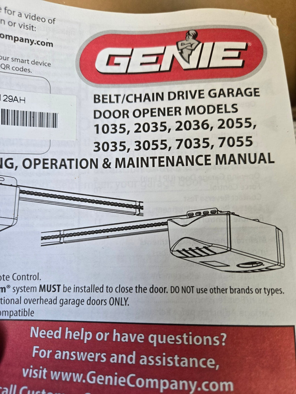 Genie control board replacment