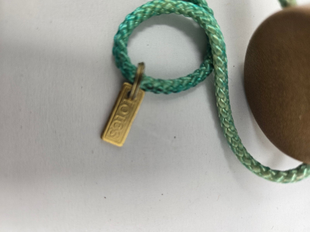 Vintage Teal Green Compact Folding Umbrella Gold Cylindrical Handle Retro Travel