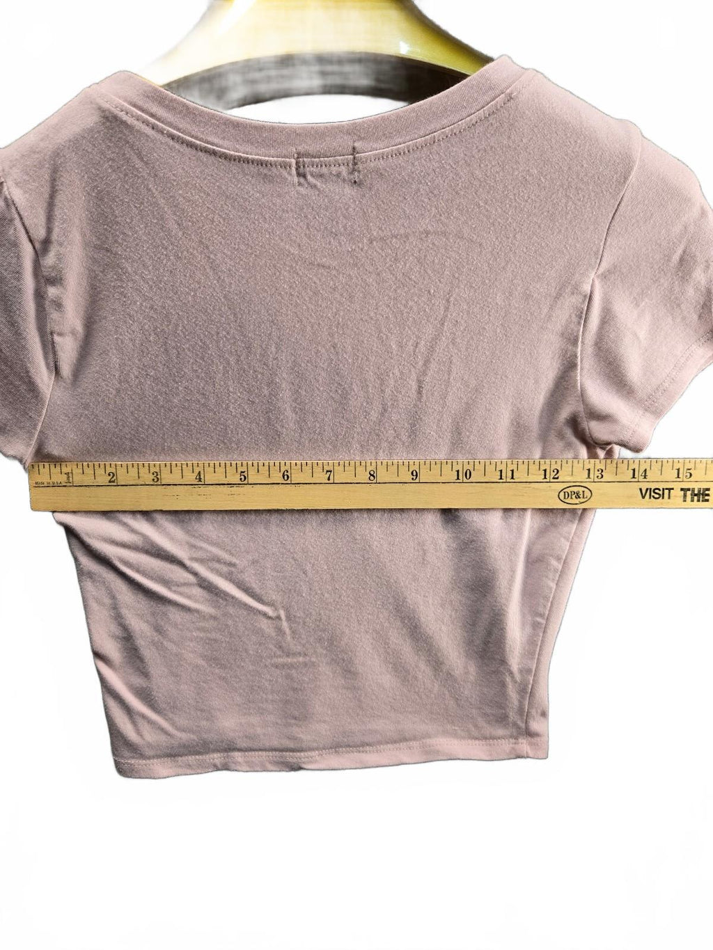Tillys Dusty Pink Ribbed Cropped Tee - Soft Cotton Crop Top Size S