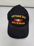 Vietnam Era Veteran Embroidered Black Baseball Cap Military Hat Adjustable