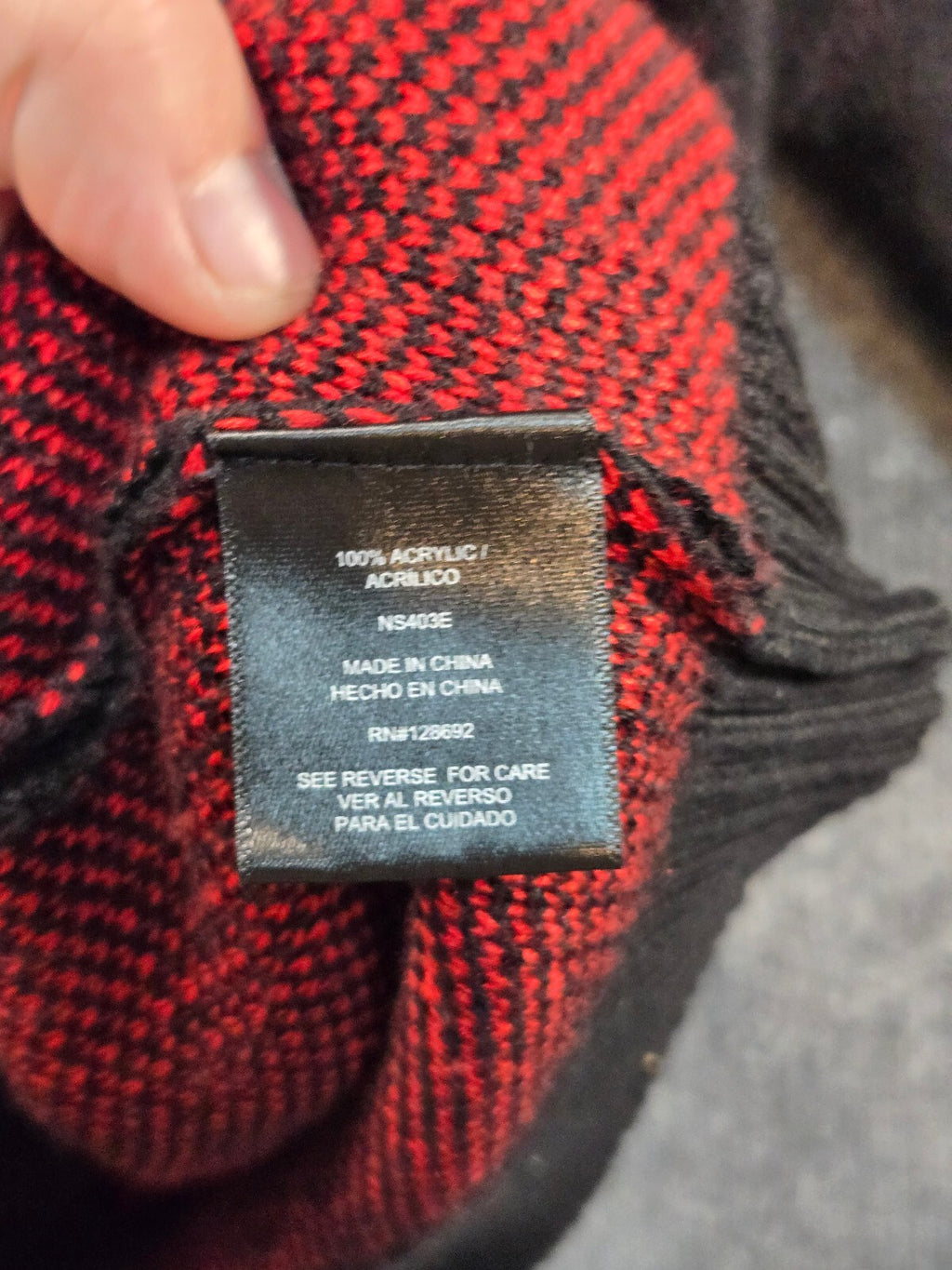 Madden NYC XS Black Sweater with Red Lips Pattern