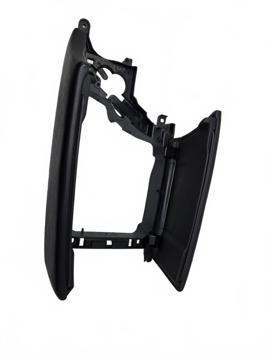 black leather front center console armrest lid for a 2011-2016 BMW 5-Series