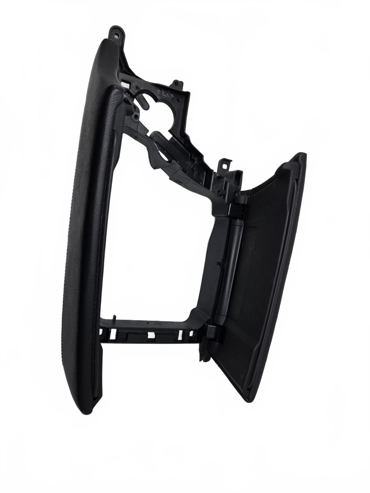 black leather front center console armrest lid for a 2011-2016 BMW 5-Series