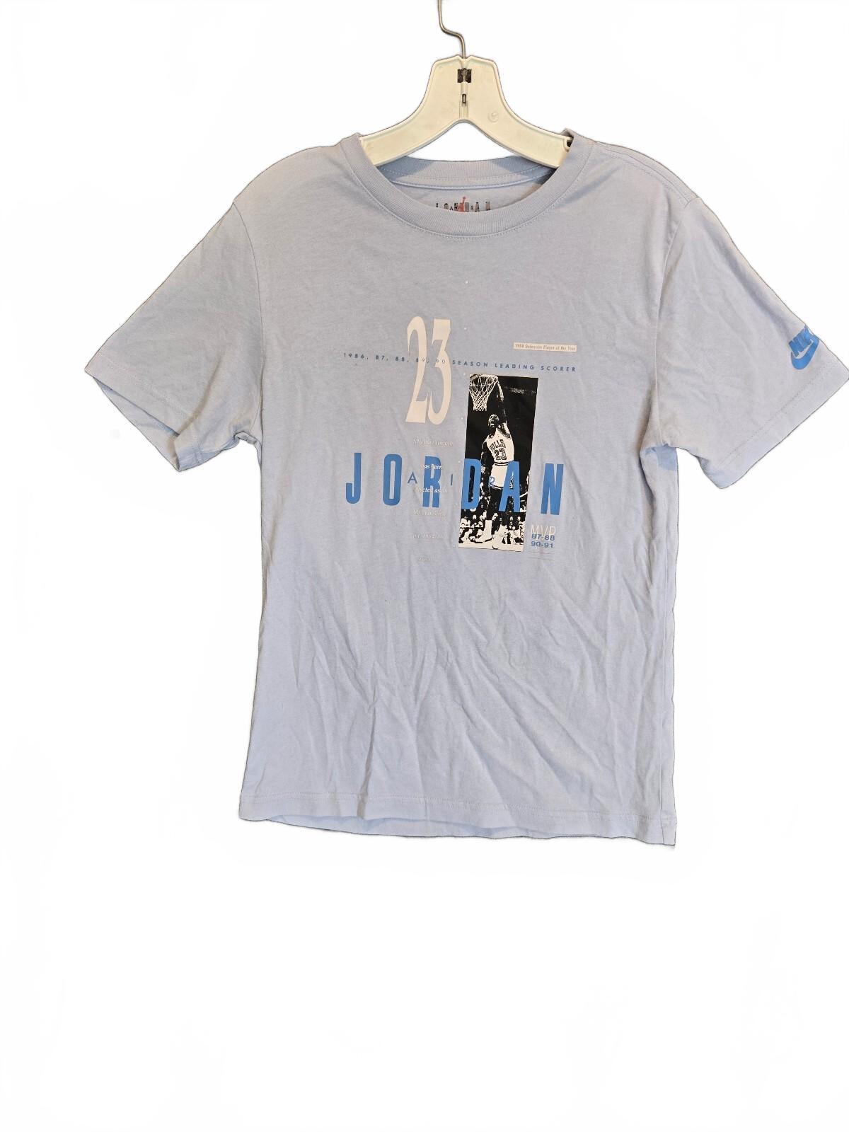Nike Jordan Boys Youth Large 23 Graphic T-Shirt Light Powder Blue Short Sleeve