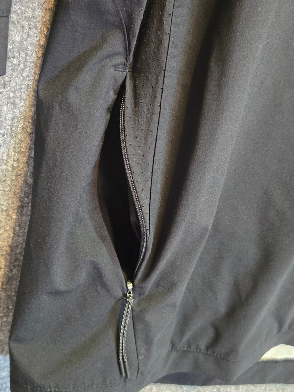Nike Baseball Dri-Fit 3/4 Sleeve Hot Jacket V-Neck Pullover Black Size Small