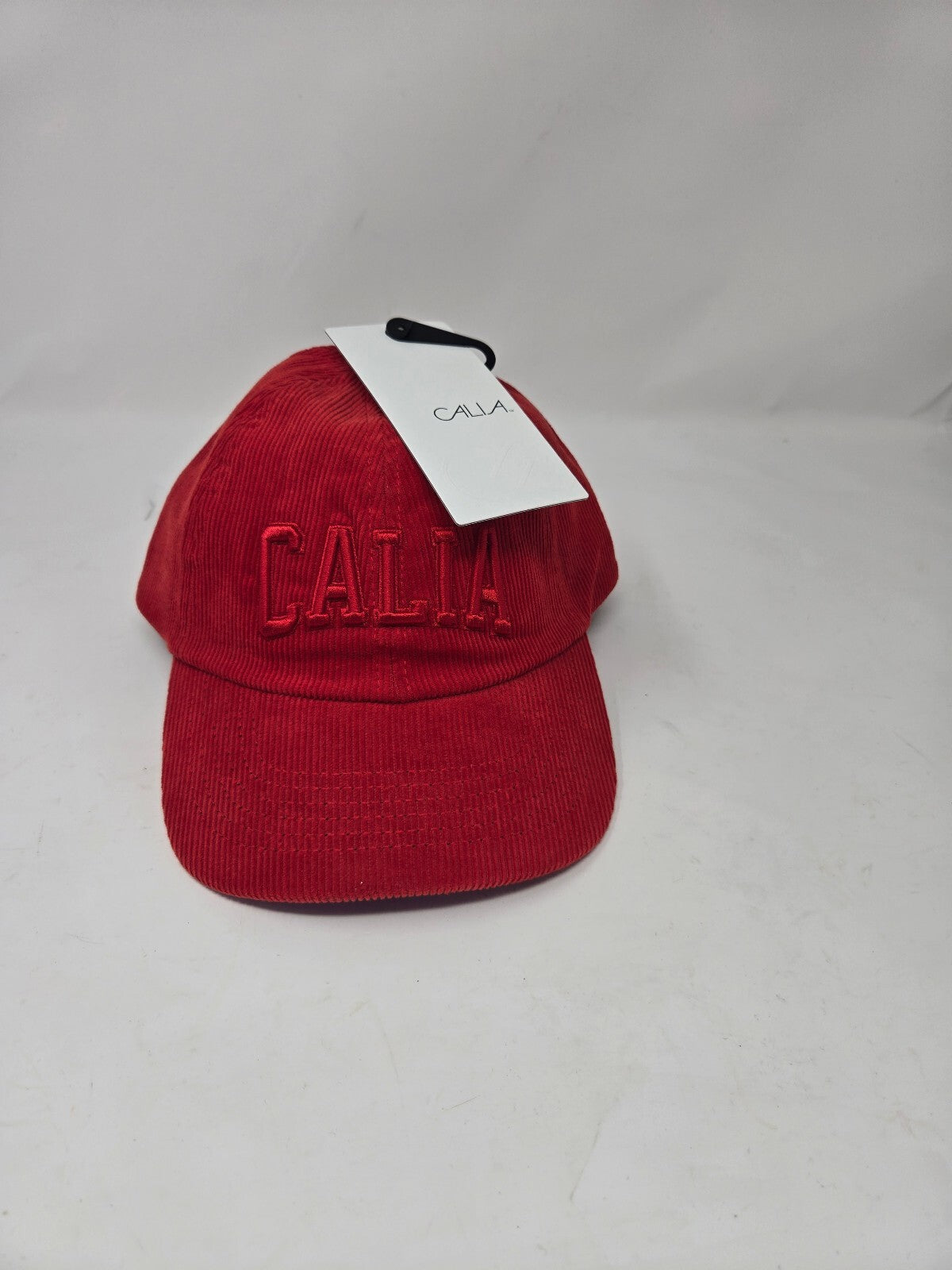 CALIA Red Corduroy women's Baseball Cap with Adjustable Strap