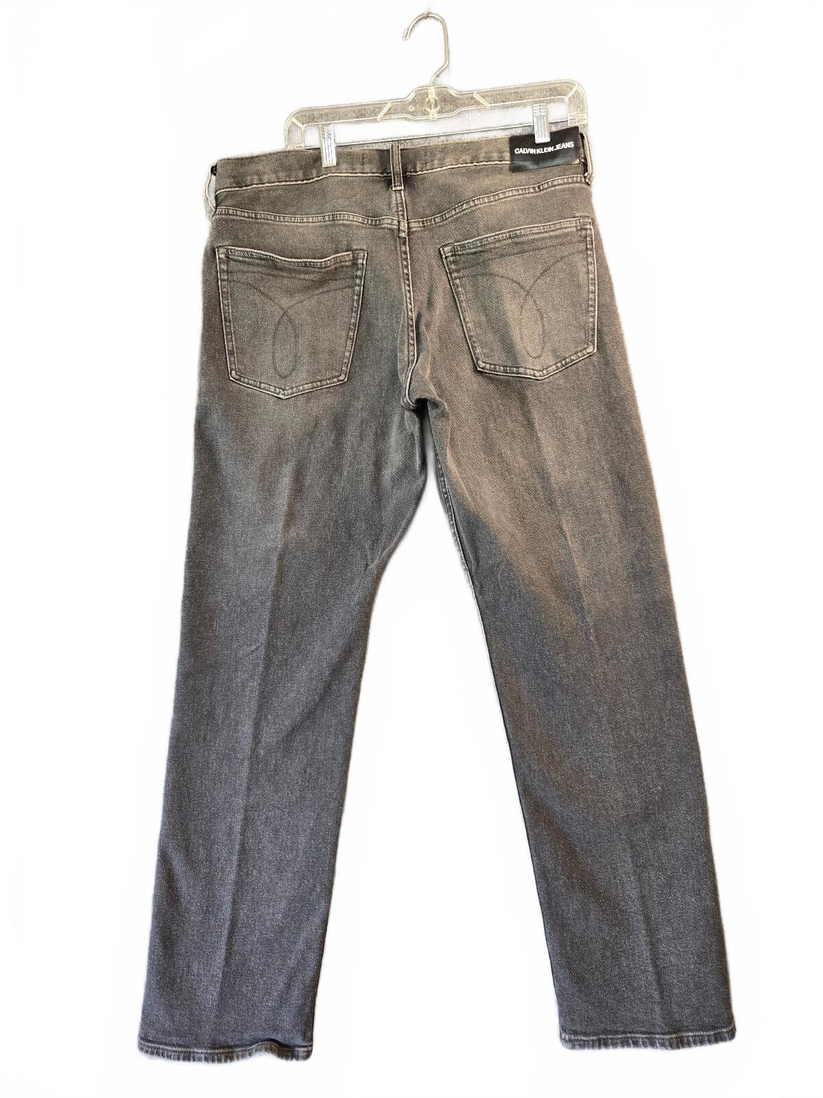 Calvin Klein Jeans Men's 34x30 Black Faded Charcoal Wash Denim Jeans