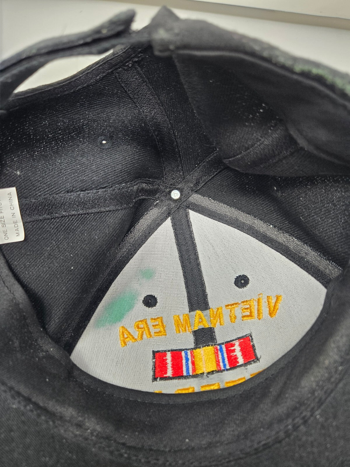 Vietnam Era Veteran Embroidered Black Baseball Cap Military Hat Adjustable