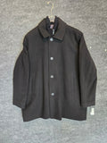 Kenneth Cole New York Mens Wool Blend Car Coat Zip Bib Jacket Black NWT XXL