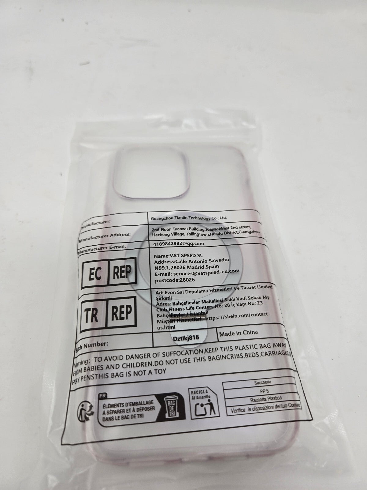 Clear Protective Case for iPhone 14 Pro Max with Magnetic Ring