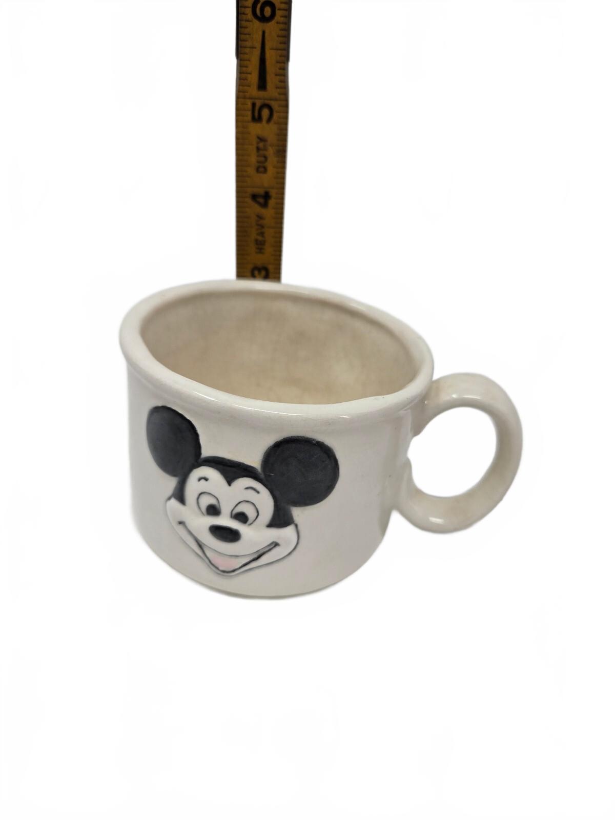 Vintage Walt Disney Production 3D Ceramic Mickey Mouse Mug 1970s