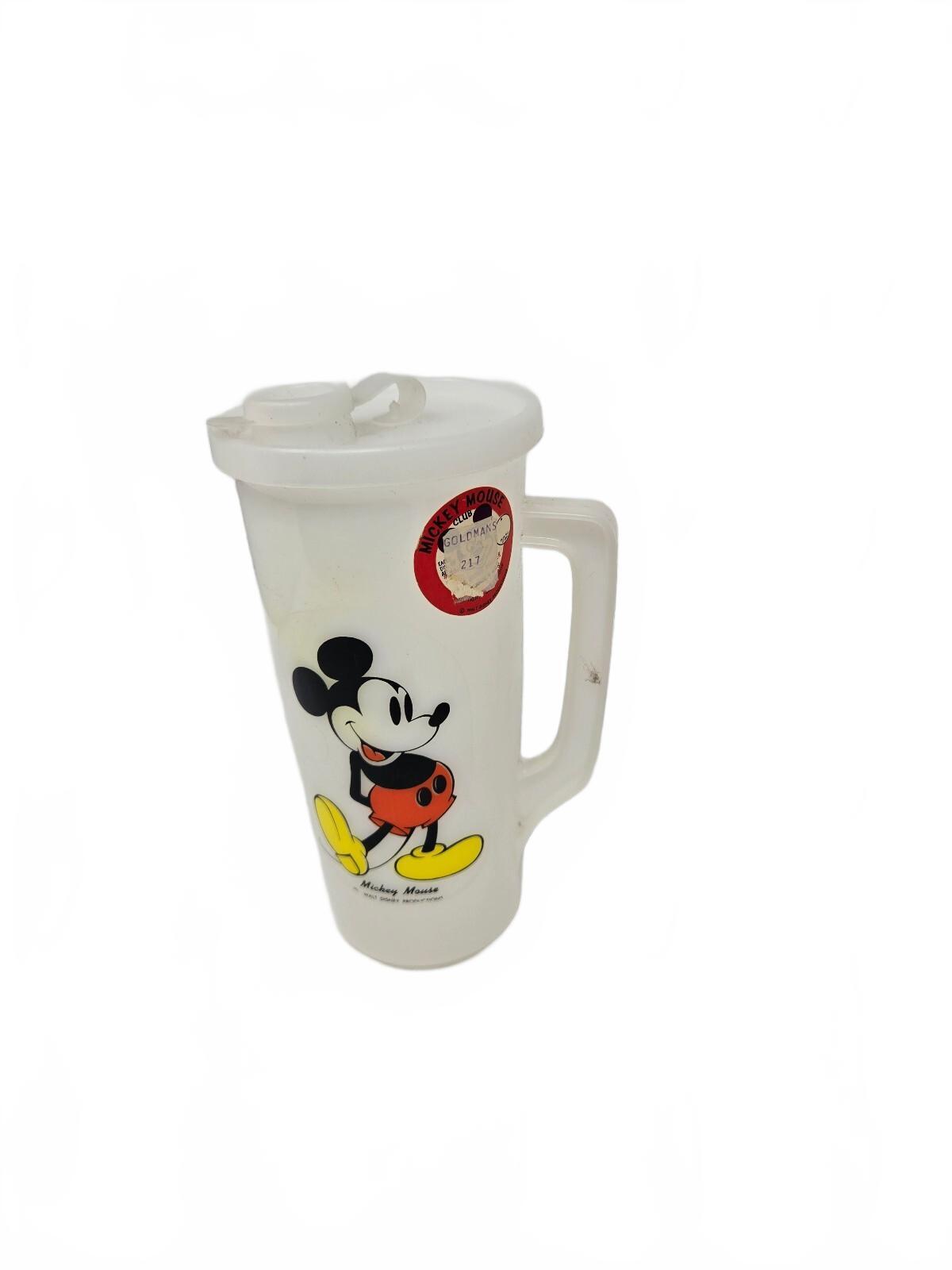 Vintage 1960s Eagle Seal Plastic Drinkware featuring Mickey Mouse