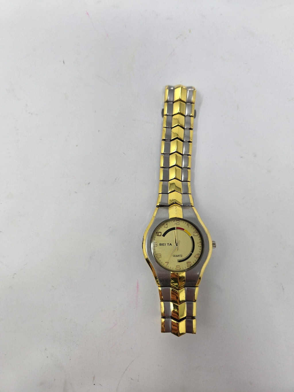 Vintage Beita Quartz Watch – Two-Tone Silver & Gold Link Band, Champagne Dial