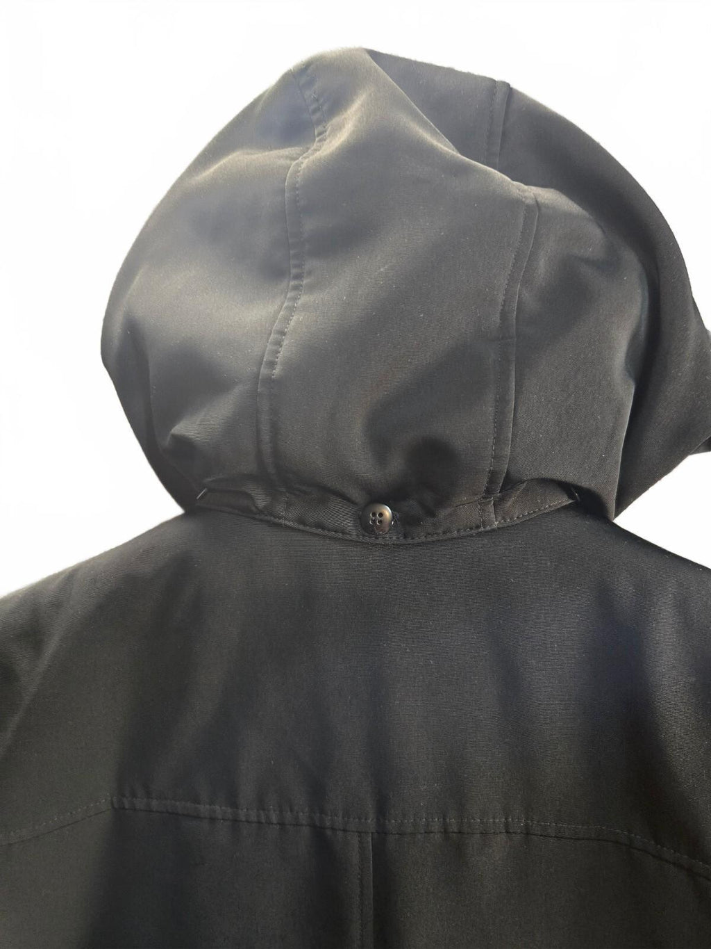 FS Limited Women's Hood Utility Parka Jacket Black Size M Mid-Length Snap Clasp