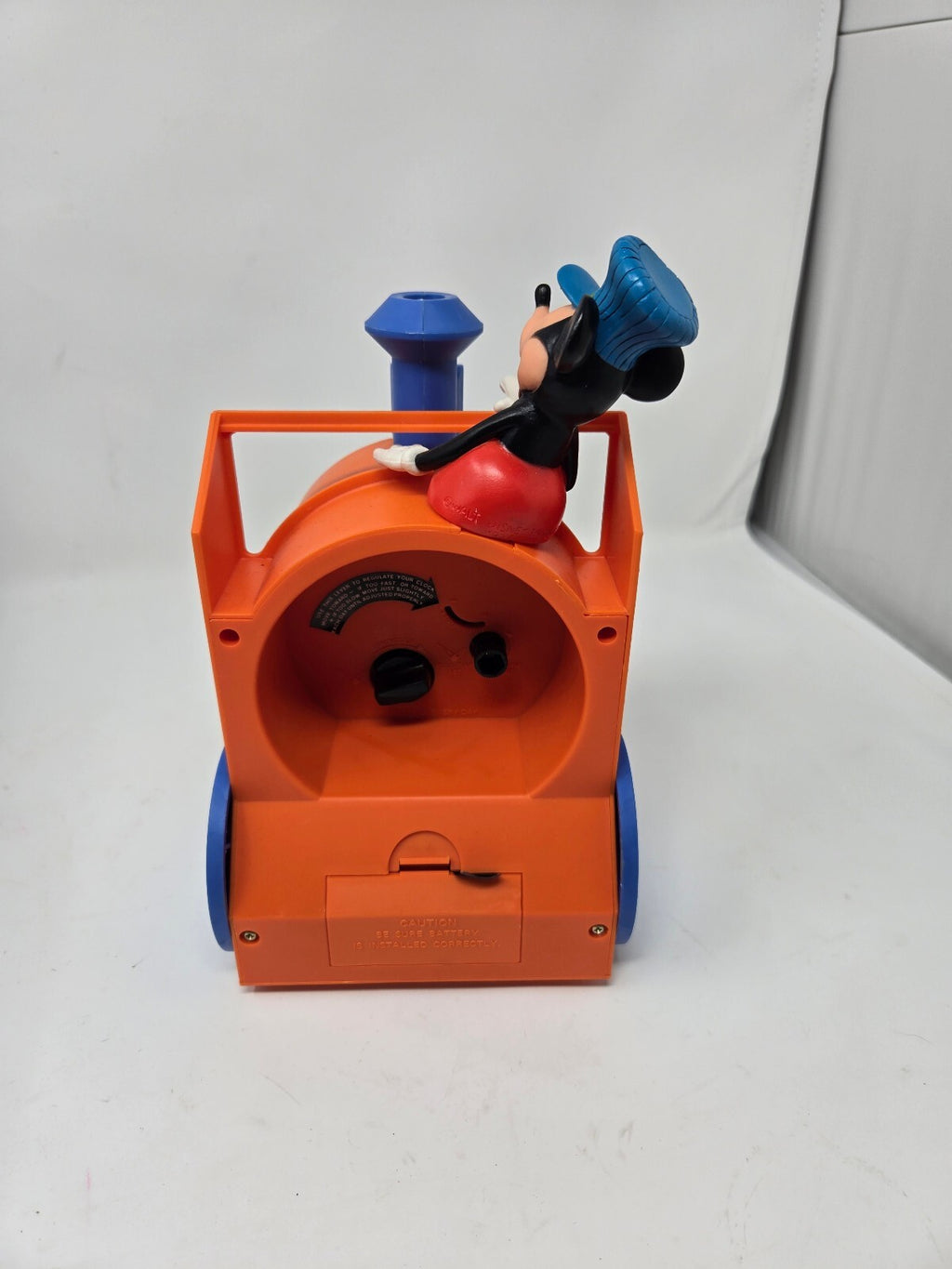 1970's BRAND NEW IN BOX Mickey Mouse Talking Alarm Clock Choo-Choo Bradly Time