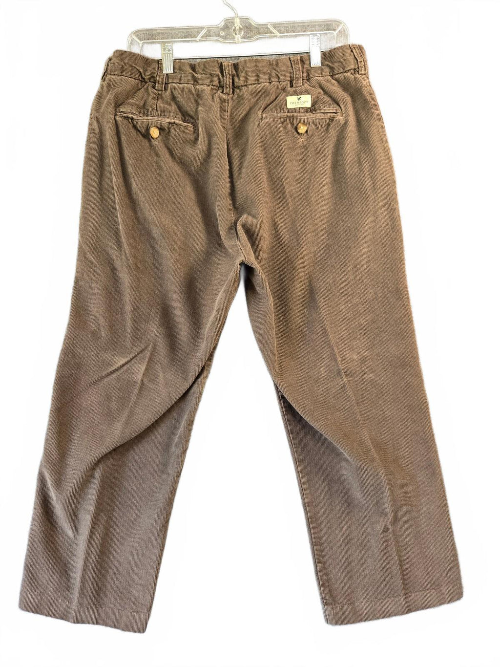Lyle & Scott Men's Corduroy Pants Size 34x30 Brown Cotton Rayon Blend Trousers