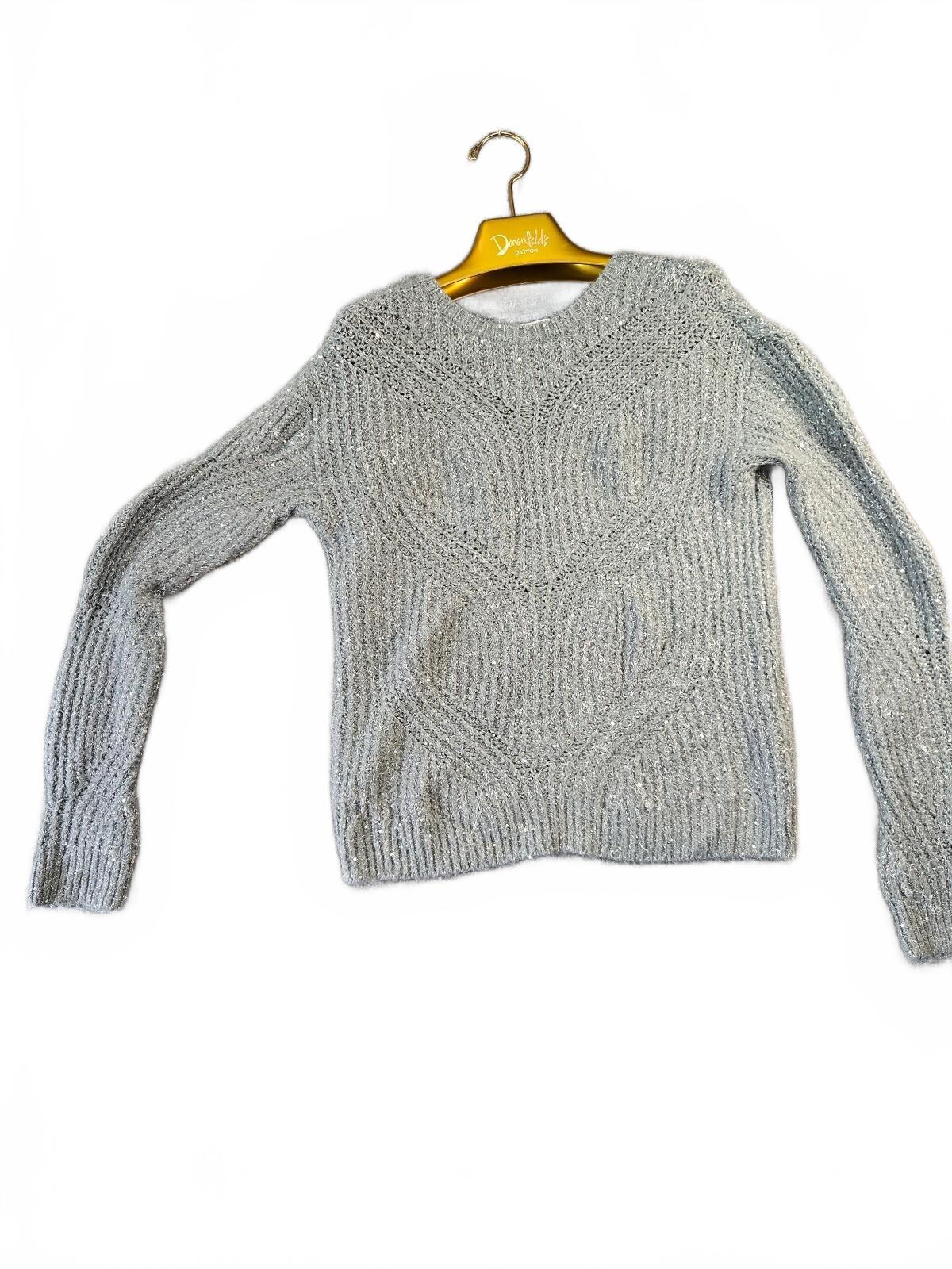Nine West Women's Gray Sequin Knit Sweater Size Small