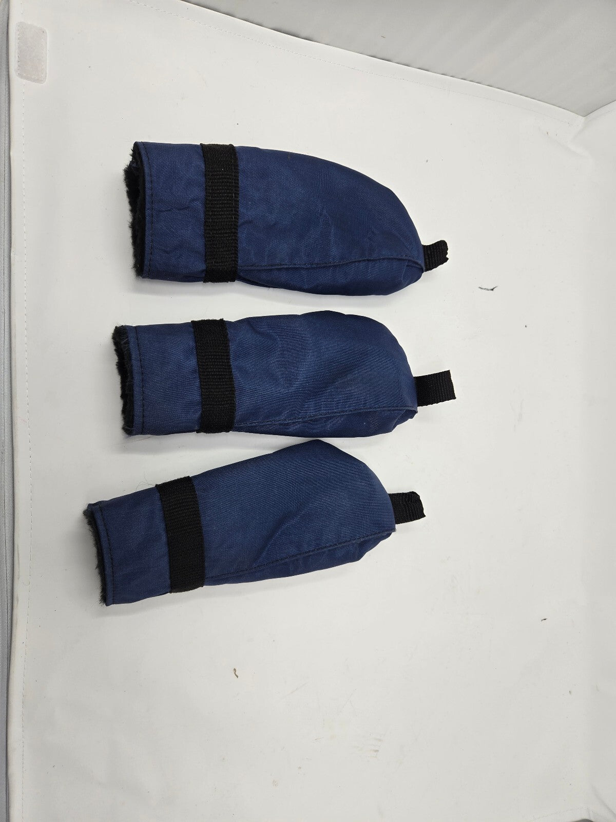 Vintage TPS by PowerBilt Golf Headcovers Lot 1 3 5 Navy Blue Nylon Wood Covers