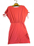 NWT Dokotoo Women's Coral Arm Tie Elastic Waist Casual Dress Small