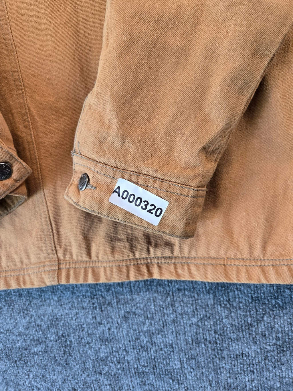 River Edge American Classics Canvas Barn Jacket Flannel Lined Corduroy Collar M