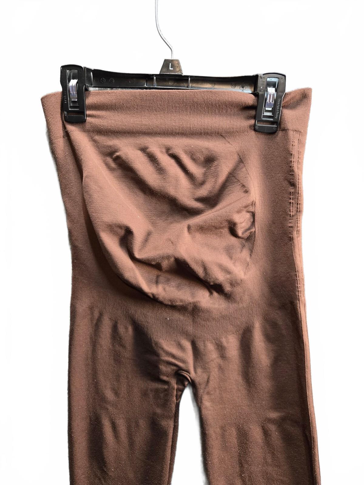 Brown High Waist maternity Leggings - Size Large