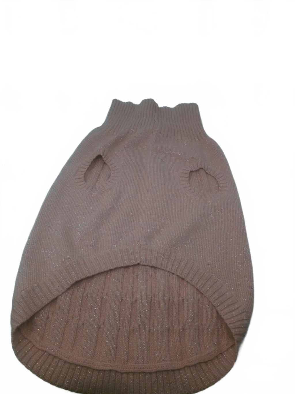 Cozy Pink Cable Knit Dog Sweater M/L
