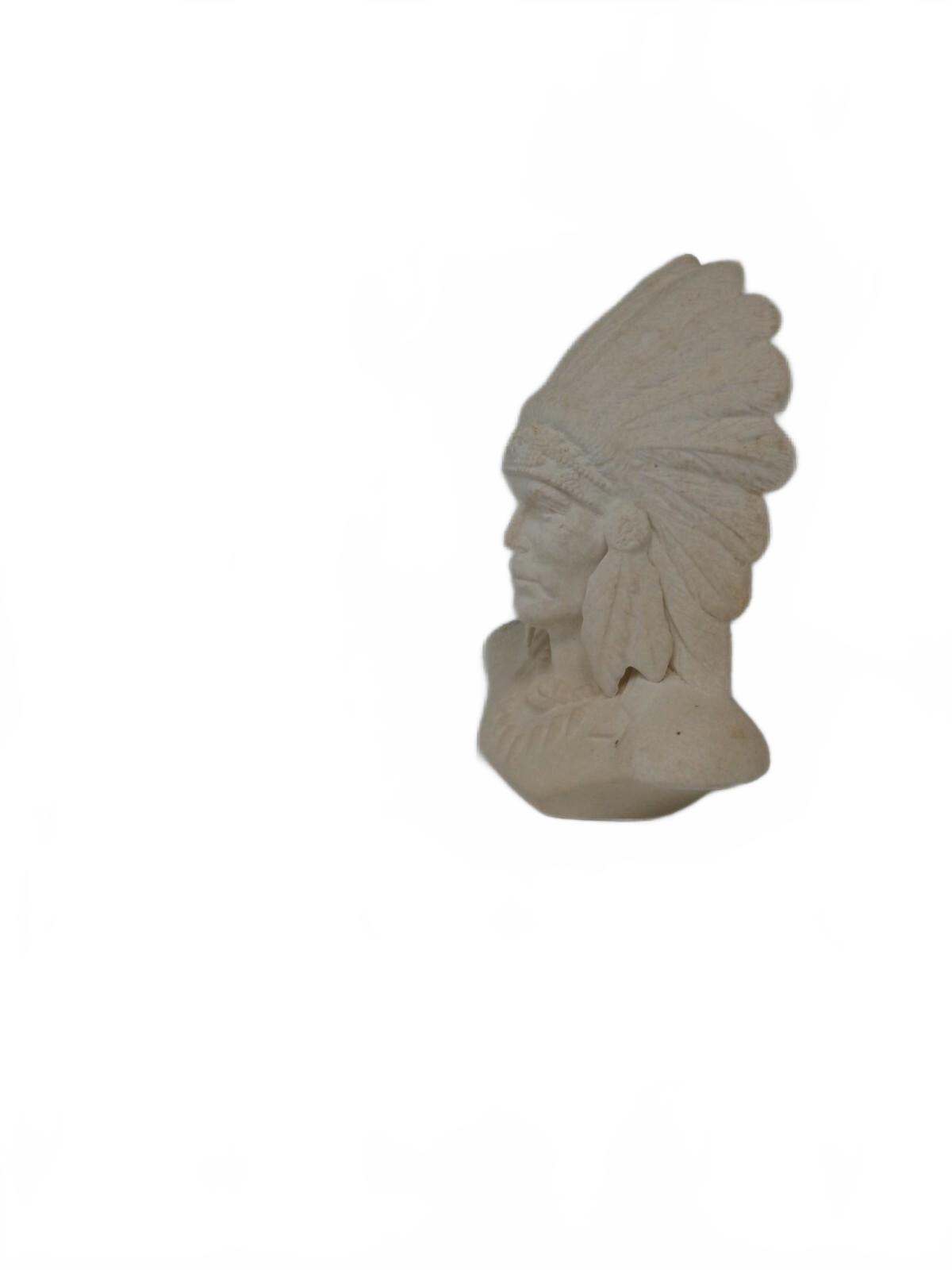 Ready to Paint Provincial Bisque Indian Chief, Native American Brave Statue