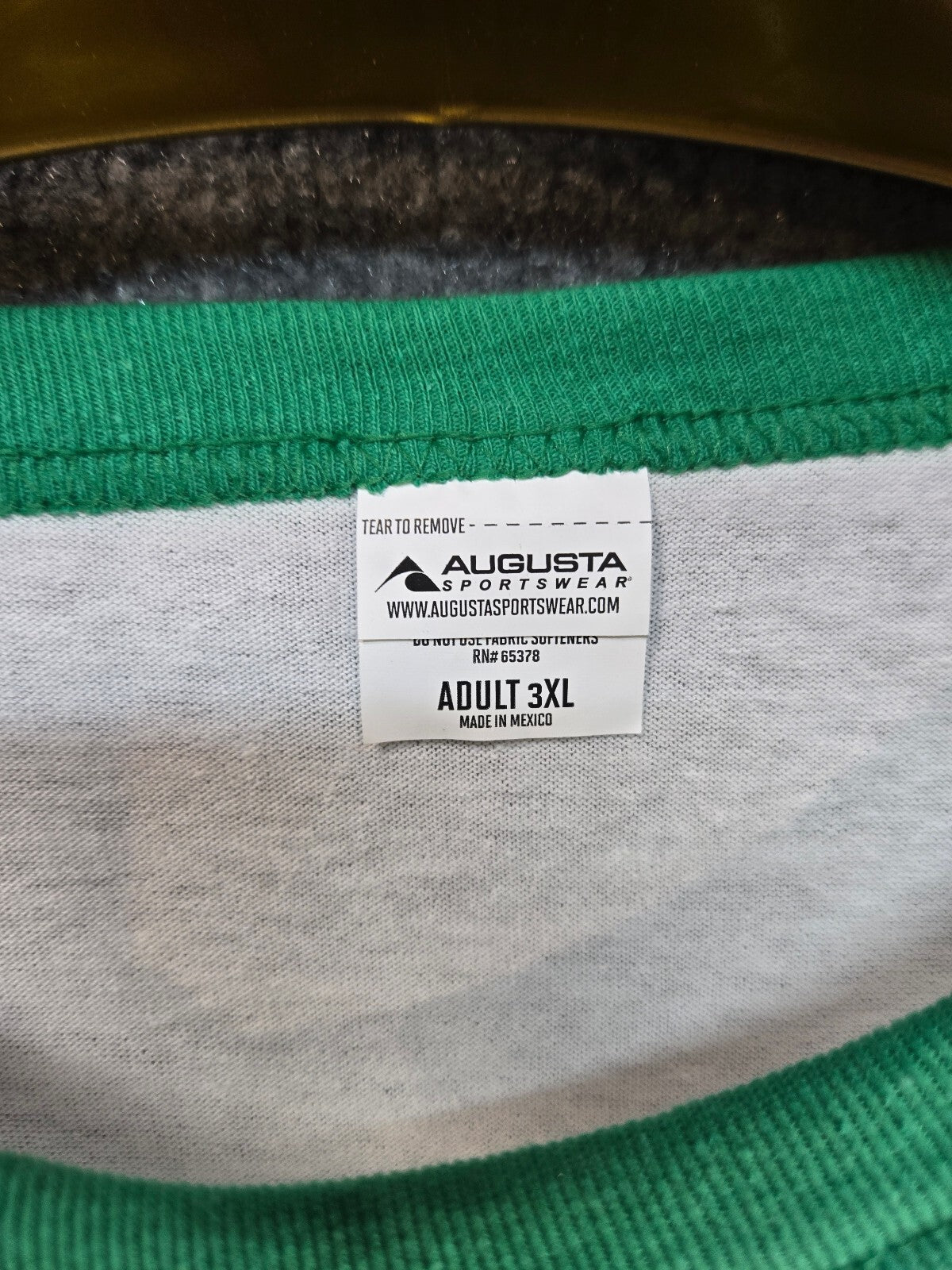 Augusta Sportswear Adult 3XL Raglan Sleeve T-Shirt 0% Irish 100% Fighter