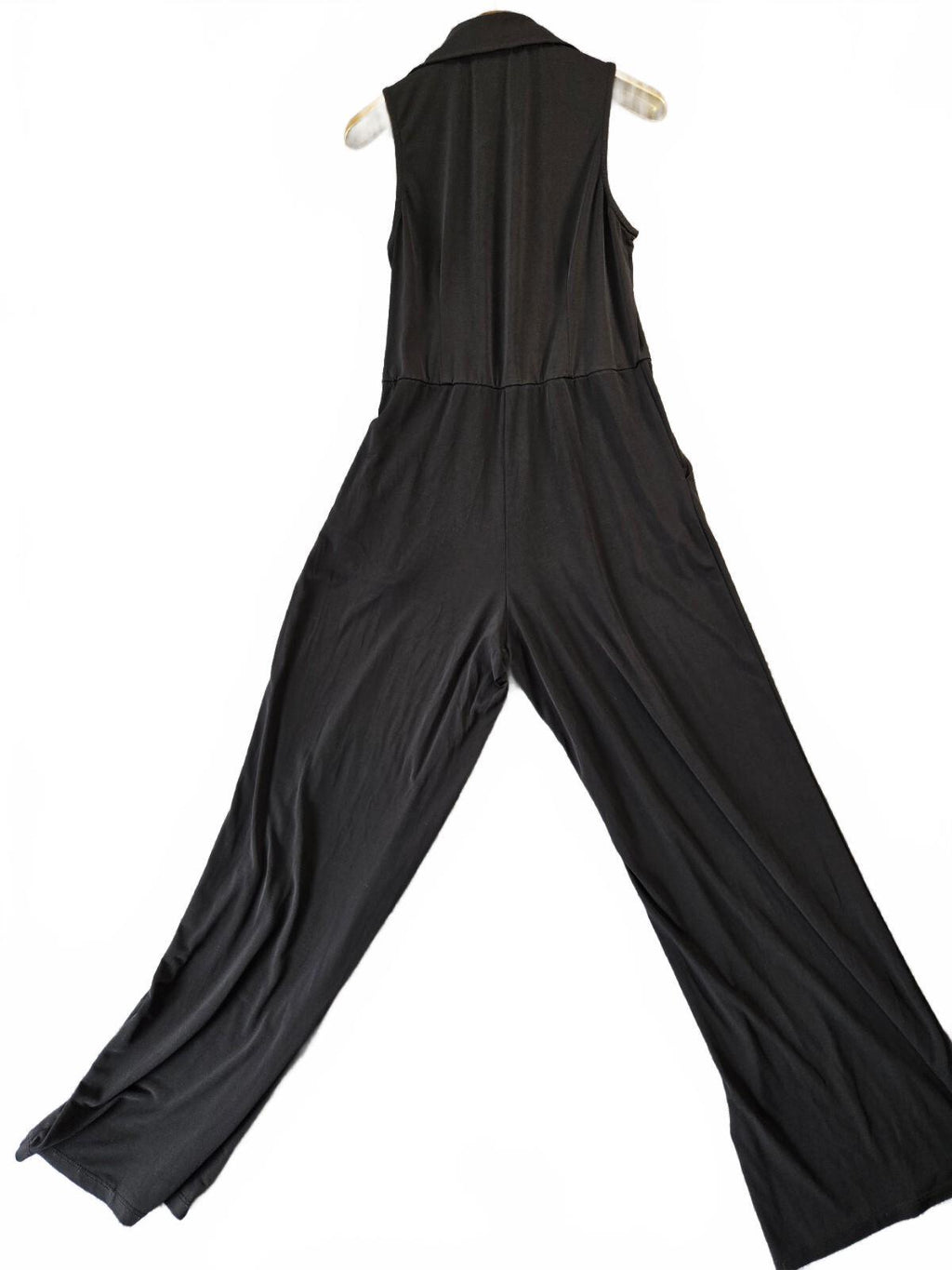 Lennie for Nina Leonard Black Sleeveless Jumpsuit Size S