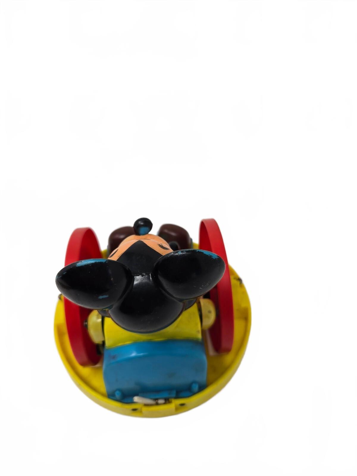 Vintage 1960s Louis Marx & Co Mickey Mouse Krazy Kar Battery- Operated Toy