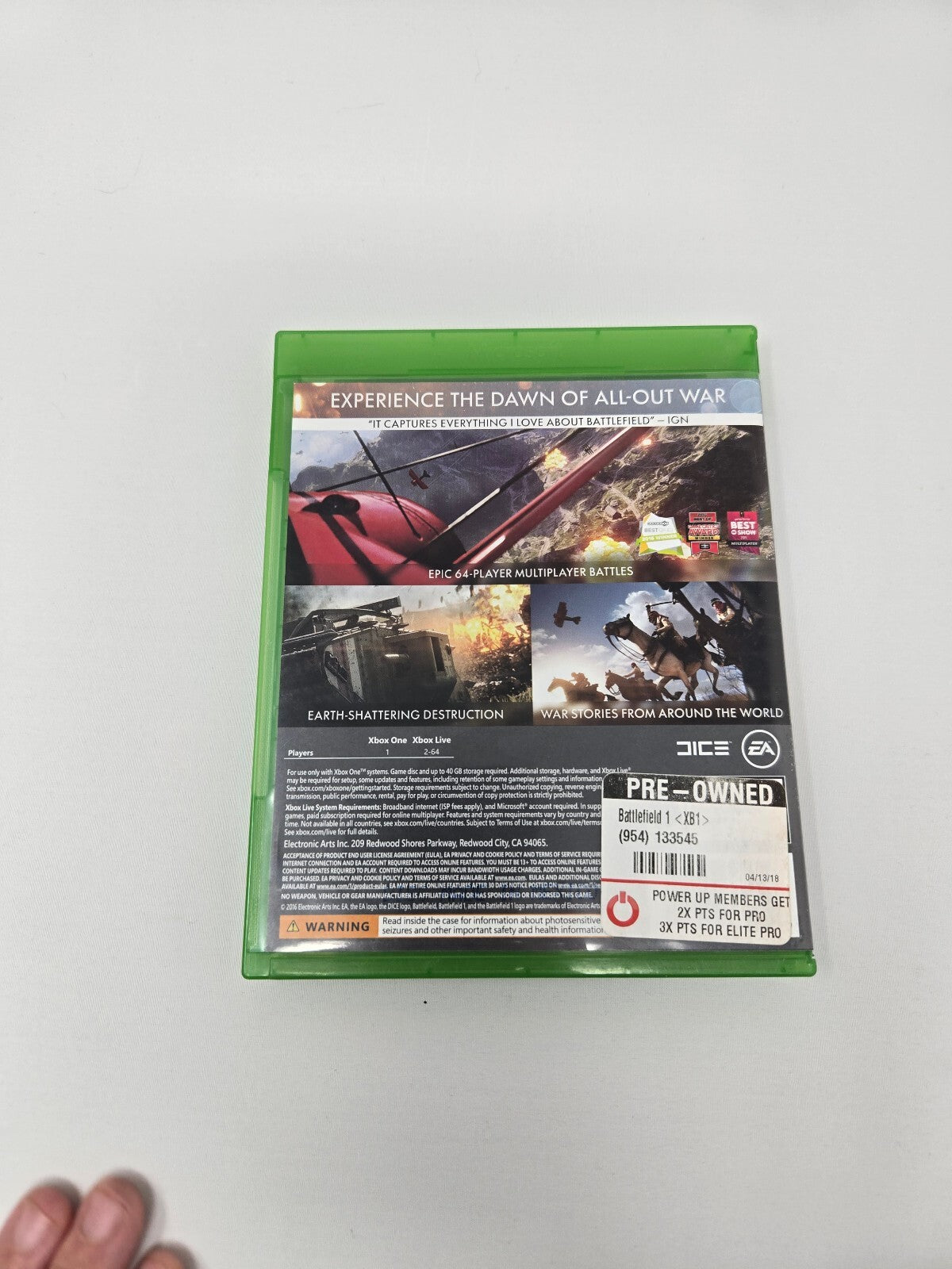 Battlefield 1 for the Xbox One